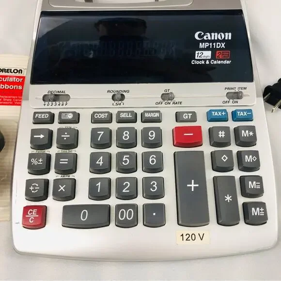 Cannon MP11DX Business Calculator Print Tape Digital with Clock - Picture 10 of 16